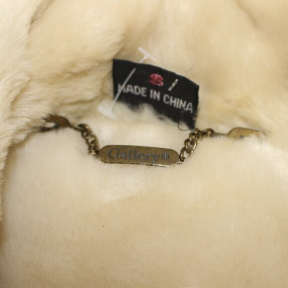 NATURAL COLOR 100% REAL SHEEPSKIN SHEARLING LEATHER COAT JACKET (Size - S) - Picture 4 of 4